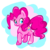 Size: 1500x1500 | Tagged: safe, artist:marshalltrap, pinkie pie, earth pony, pony, g4, female, raised hoof, smiling, solo