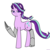 Size: 1280x1280 | Tagged: safe, artist:hayley566, starlight glimmer, pony, unicorn, celestial advice, g4, my little pony: friendship is magic, amputee, automail, crossover, female, fullmetal alchemist, prosthetic limb, prosthetics, raised hoof, simple background, solo, squint, white background