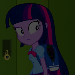 Size: 650x650 | Tagged: safe, screencap, spike, twilight sparkle, dog, equestria girls, g4, backpack, cropped, spike the dog