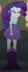 Size: 172x440 | Tagged: safe, screencap, applejack, fluttershy, rarity, equestria girls, g4, my little pony equestria girls: rainbow rocks, angry, boots, bracelet, clothes, cropped, female, high heel boots, jewelry, skirt