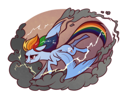 Size: 971x738 | Tagged: safe, artist:28gooddays, rainbow dash, pony, g4, cloud, female, flying, lightning, simple background, solo, transparent background