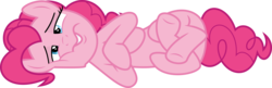 Size: 19658x6400 | Tagged: safe, artist:parclytaxel, pinkie pie, castle sweet castle, g4, .svg available, absurd resolution, faic, female, on side, shivering, simple background, solo, transparent background, vector