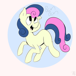 Size: 1280x1280 | Tagged: safe, artist:goldenled, bon bon, sweetie drops, earth pony, pony, g4, female, looking up, open mouth, smiling, solo