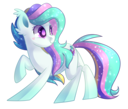 Size: 2338x2000 | Tagged: safe, artist:drawntildawn, oc, oc only, oc:glitter glam, pegasus, pony, female, high res, mare, raised hoof, simple background, smiling, solo, transparent background