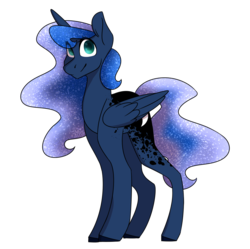 Size: 1003x1000 | Tagged: safe, artist:miastarlhd, princess luna, g4, female, simple background, smiling, solo, transparent background