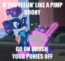 Size: 460x432 | Tagged: safe, edit, edited screencap, screencap, radiance, rarity, g4, power ponies (episode), animated, dirt off your shoulder, duster, female, gif, image macro, jay-z, meme, power ponies, solo, song reference