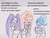 Size: 2359x1787 | Tagged: safe, artist:elgatosabio, adagio dazzle, aria blaze, sonata dusk, equestria girls, g4, annoyed, box, clothes, female, irl, lined paper, midriff, photo, short shirt, shorts, spanish, the dazzlings, toy, traditional art, translated in the description, trio