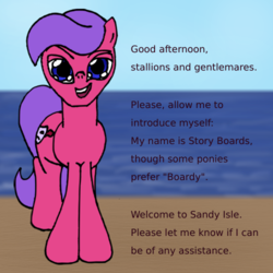Size: 500x500 | Tagged: safe, artist:cybersquirrel, oc, oc only, oc:story boards, earth pony, pony, male, solo, stallion, tumblr