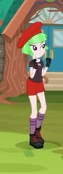 Size: 120x328 | Tagged: safe, screencap, drama letter, watermelody, equestria girls, g4, my little pony equestria girls: legend of everfree, boots, camp everfree outfits, clothes, female, shorts, socks, solo