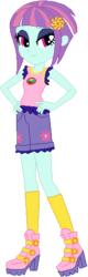 Size: 172x540 | Tagged: safe, artist:ra1nb0wk1tty, sunny flare, equestria girls, g4, boots, camp everfree outfits, clothes, clothes swap, female, hand on hip, raised leg, shorts, simple background, socks, solo, sun, white background