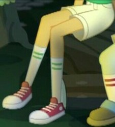 Size: 336x372 | Tagged: safe, screencap, snails, equestria girls, g4, my little pony equestria girls: legend of everfree, clothes, converse, legs, pictures of legs, shoes, shorts, sneakers, socks