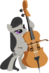 Size: 412x614 | Tagged: safe, artist:ra1nb0wk1tty, artist:selenaede, octavia melody, g4, cello, female, musical instrument, simple background, solo, white background
