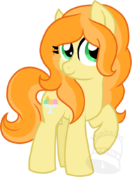 Size: 520x700 | Tagged: safe, artist:tambelon, oc, oc only, oc:citrus sorbet, earth pony, pony, female, mare, solo, watermark