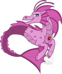 Size: 674x800 | Tagged: safe, artist:tambelon, oc, oc only, hippocampus, merpony, siren, cloven hooves, simple background, siren oc, solo, transparent background, watermark