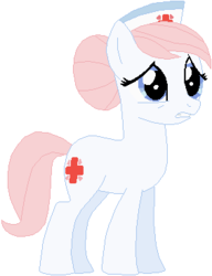 Size: 282x367 | Tagged: safe, artist:ra1nb0wk1tty, artist:selenaede, nurse redheart, g4, female, simple background, solo, white background