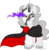 Size: 679x690 | Tagged: safe, artist:tambelon, king sombra, oc, oc:prince topaz, crystal pony, pony, unicorn, g4, cape, clothes, costume, dark magic, magic, male, mask, phantom of the opera, simple background, solo, sombra eyes, stallion, transparent background