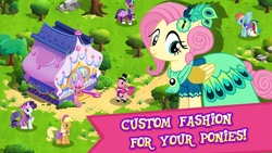 Size: 863x486 | Tagged: safe, gameloft, applejack, fluttershy, pinkie pie, rainbow dash, rarity, twilight sparkle, alicorn, pony, g4, advertisement, hat, mane six, masked matter-horn costume, power ponies, top hat, twilight sparkle (alicorn)