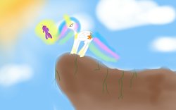 Size: 1024x640 | Tagged: safe, artist:queenthemoon, princess celestia, twilight sparkle, alicorn, pony, unicorn, g4, circle of life, foal, parody, the lion king