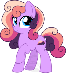 Size: 637x700 | Tagged: safe, artist:tambelon, oc, oc only, oc:morning blush, earth pony, pony, female, mare, solo, watermark