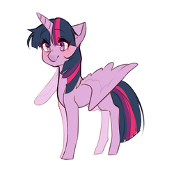 Size: 1024x1024 | Tagged: safe, artist:ms-xana, twilight sparkle, alicorn, pony, g4, female, mare, simple background, solo, twilight sparkle (alicorn), white background