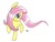 Size: 2332x1779 | Tagged: safe, artist:ethereal-desired, fluttershy, g4, female, raised hoof, raised leg, solo, traditional art