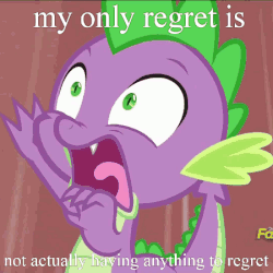 Size: 450x450 | Tagged: safe, edit, edited screencap, screencap, spike, dragon, g4, gauntlet of fire, animated, cropped, falling, fangs, flailing, frown, gif, i regret nothing, image macro, loop, male, meme, open mouth, paradox, peril, screaming, solo, tongue out, wide eyes