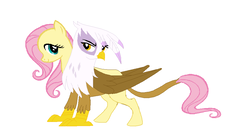 Size: 977x522 | Tagged: safe, artist:theunknowenone1, fluttershy, gilda, griffon, hippogriff, g4, alternate universe, conjoined, female, fusion, gildashy, lesbian, shipping, sisters, story included, what if