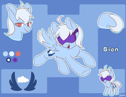 Size: 600x462 | Tagged: safe, artist:sion, oc, oc only, oc:sion, pegasus, pony, reference sheet, solo, sunglasses