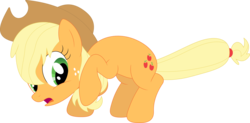 Size: 3585x1759 | Tagged: safe, artist:porygon2z, applejack, earth pony, pony, g4, look before you sleep, female, hat, simple background, solo, transparent background, vector