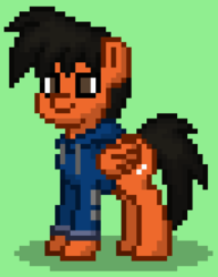 Size: 642x816 | Tagged: safe, artist:not-immortal, derpibooru exclusive, oc, oc only, oc:red sands, pony, pony town, bored, clothes, hoodie, solo