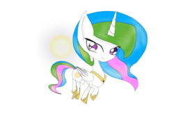 Size: 2223x1667 | Tagged: safe, artist:queen-meli, princess celestia, alicorn, pony, g4, chibi, chibilestia, cute, female, jewelry, looking at you, mare, peytral, simple background, solo, sun, transparent background