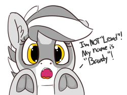 Size: 1280x960 | Tagged: safe, artist:pabbley, oc, oc only, oc:bandy cyoot, raccoon pony, ask, cute little fangs, dialogue, fangs, frog (hoof), lewd, open mouth, simple background, solo, tumblr, underhoof, white background