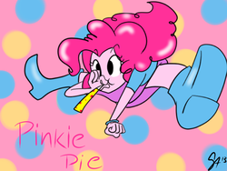 Size: 800x600 | Tagged: safe, artist:riff-raffpictures, pinkie pie, equestria girls, g4, boots, bracelet, clothes, cute, female, high heel boots, jewelry, jumping, noisemaker, skirt, solo