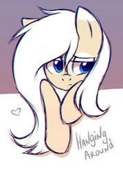 Size: 750x1050 | Tagged: safe, artist:mirtash, oc, oc only, oc:mirta whoowlms, pony, rcf community, abstract background, female, heart, mare, sketch, solo