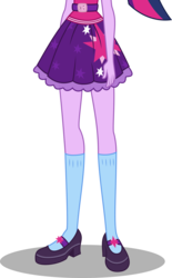 Size: 3000x4827 | Tagged: dead source, safe, artist:teentitansfan201, edit, vector edit, sci-twi, twilight sparkle, equestria girls, g4, clothes, cropped, female, high res, leg focus, legs, mary janes, pictures of legs, shoes, simple background, skirt, socks, solo, transparent background, vector