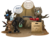 Size: 1500x1125 | Tagged: safe, artist:vavacung, oc, oc only, changeling, diamond dog, big boss, butt, cactus, cardboard box, changeling oc, clothes, dialogue, eyepatch, fangs, featureless crotch, gun, lampshade hanging, looking back, metal gear, metal gear solid, metal gear solid 5, patreon reward, plot, speech bubble, surprised, venom snake, weapon