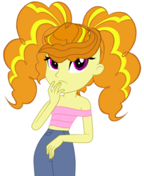 Size: 810x986 | Tagged: safe, artist:trixiesparkle63, adagio dazzle, equestria girls, g4, adoragio, alternate hairstyle, cute, female, midriff, pigtails, solo