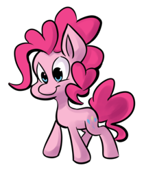 Size: 3648x4336 | Tagged: safe, artist:fauxsquared, pinkie pie, earth pony, pony, g4, female, high res, looking down, simple background, smiling, solo, standing, transparent background
