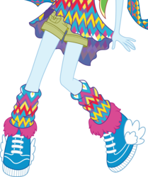 Size: 6989x8356 | Tagged: dead source, safe, artist:teentitansfan201, edit, vector edit, rainbow dash, equestria girls, g4, my little pony equestria girls: legend of everfree, absurd resolution, boots, camp fashion show outfit, cropped, female, leg focus, legs, pictures of legs, simple background, solo, transparent background, vector