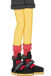 Size: 3000x4403 | Tagged: dead source, safe, artist:teentitansfan201, edit, vector edit, sunset shimmer, equestria girls, g4, my little pony equestria girls: legend of everfree, boots, cropped, female, high res, leg focus, legs, pictures of legs, simple background, solo, transparent background, vector