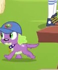 Size: 115x138 | Tagged: safe, screencap, micro chips, spike, spike the regular dog, valhallen, dog, equestria girls, g4, my little pony equestria girls: legend of everfree, background human, cap, clothes, hat, picture for breezies, running, shoes, sneakers, socks