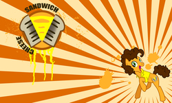 Size: 2000x1200 | Tagged: safe, artist:masem, artist:yo-cosplay, cheese sandwich, g4, male, solo, vector, wallpaper