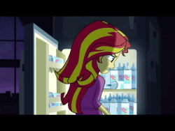 Size: 640x480 | Tagged: safe, screencap, sunset shimmer, equestria girls, g4, my little pony equestria girls: rainbow rocks, animated, female, food, gif, whipped cream