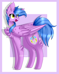 Size: 1614x2049 | Tagged: safe, artist:derp-berry, oc, oc only, oc:bassphone, pegasus, pony, abstract background, female, mare, solo