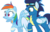 Size: 3752x2416 | Tagged: safe, artist:linormusicbeatpone, rainbow dash, soarin', pony, g4, my little pony: friendship is magic, newbie dash, clothes, cropped, duo, high res, simple background, transparent background, uniform, vector, wonderbolts uniform