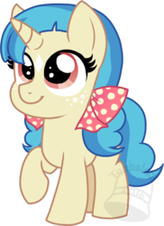 Size: 509x700 | Tagged: safe, artist:tambelon, oc, oc only, oc:sea salt, pony, unicorn, female, filly, solo, watermark