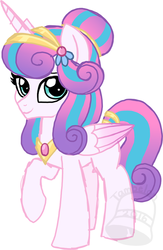 Size: 400x613 | Tagged: safe, artist:tambelon, princess flurry heart, alicorn, pony, g4, female, mare, older, older flurry heart, solo, watermark