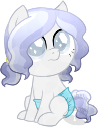 Size: 466x600 | Tagged: safe, artist:tambelon, oc, oc only, oc:moonstone glow, blind, female, filly, offspring, parent:king sombra, parent:oc:opalescent pearl, parents:canon x oc, simple background, solo, transparent background, watermark