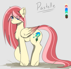 Size: 4000x3900 | Tagged: safe, artist:l-pastellepink-l, oc, oc only, oc:pastelle, pegasus, pony, female, mare, reference sheet, solo