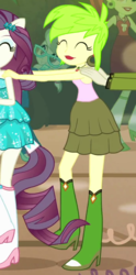 Size: 350x706 | Tagged: safe, screencap, cherry crash, crimson napalm, rarity, rose heart, silver spoon, equestria girls, g4, my little pony equestria girls, boots, conga line, cropped, dancing, ear piercing, earring, eyes closed, fall formal, fall formal outfits, female, glasses, hands on shoulder, high heel boots, high heels, jewelry, male, offscreen character, piercing, ponied up, shoes, sparkles, streamers, this is our big night